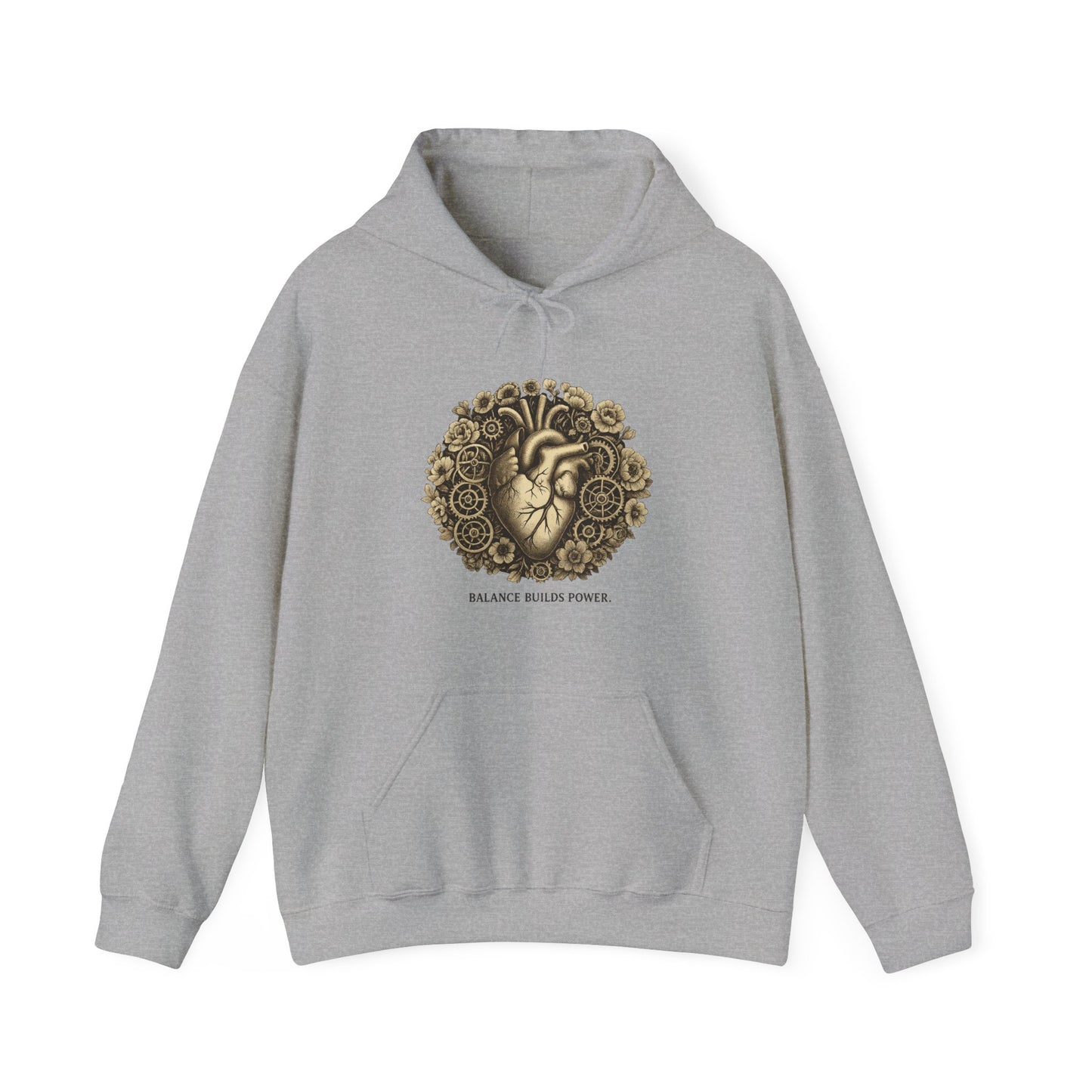 Anatomical Heart Hoodie – Balance Builds Power Sweatshirt Gift