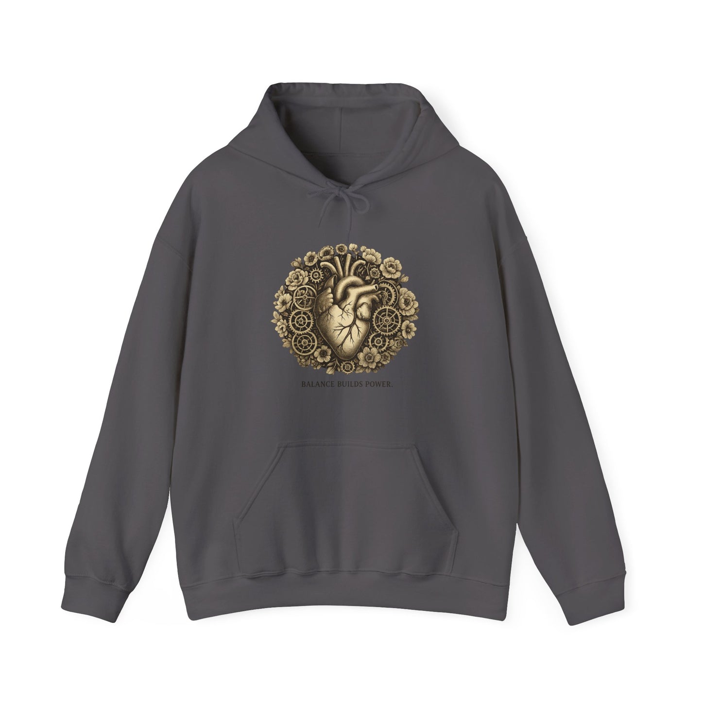 Anatomical Heart Hoodie – Balance Builds Power Sweatshirt Gift